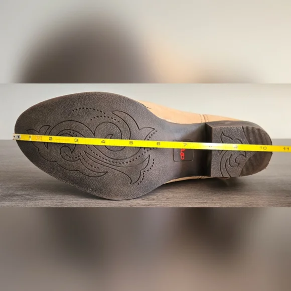 Dingo Women's Tan Floral Western Cowboy Booties Size 9M - Picture 9 of 11